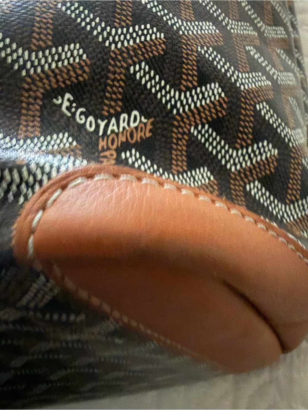 Goyard Brown/Black Sac Artois MM Signature Chevron Pattern Noir Et Natural - Picture 5 of 15